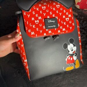 Disney Mickey Mouse Red and Black Kids Backpack